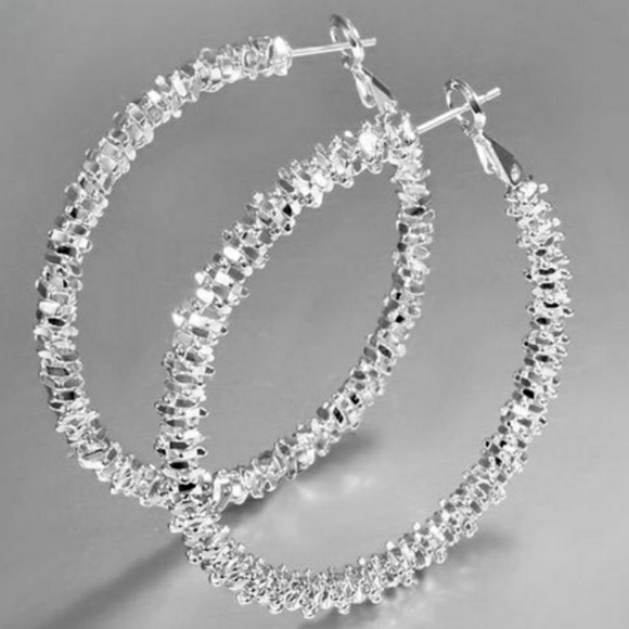 Jewelry - Beautiful hoop earrings silver colored